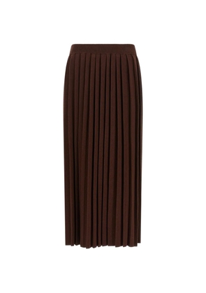 Fabiana Filippi knitted pleated skirt - Brown