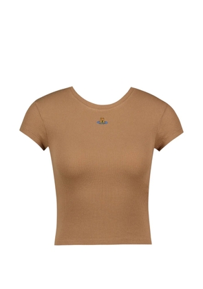 Vivienne Westwood Baby Peru Orb-embroidered T-shirt - Neutrals