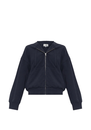 MM6 Maison Margiela drawstring zip-up hoodie - Blue