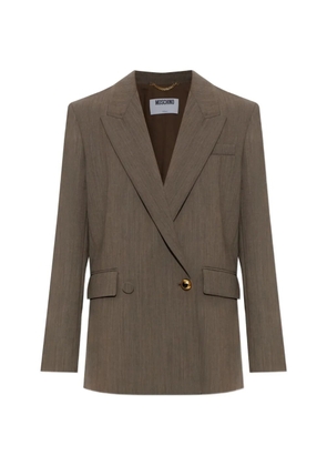 Moschino double-breasted heart-button blazer - Brown