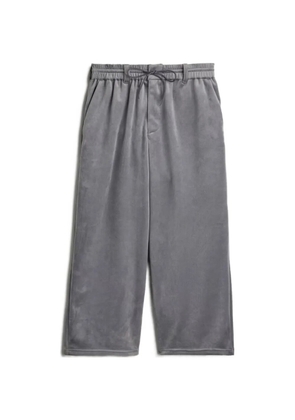 Y-3 velvet-effect drawstring trousers - Grey