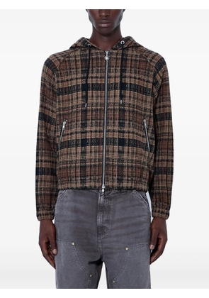 BOTT checked zip-up hoodie - Brown