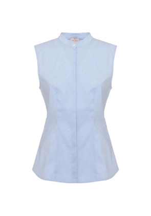 EMME strass-embellished sleeveless shirt - Blue