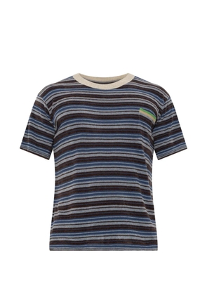 Maison Margiela striped short-sleeve T-shirt - Brown