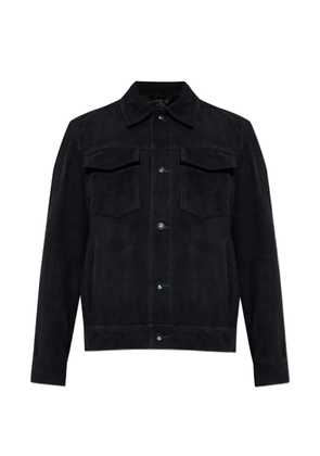 rag & bone RB suede flap-pocket jacket - Blue