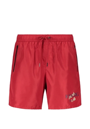 Iceberg logo-print drawstring swim shorts - Red