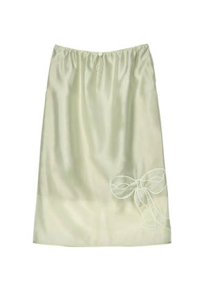 Cecilie Bahnsen Bria organza straight midi skirt - Green