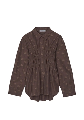 Cecilie Bahnsen Braxton floral-jacquard shirt - Brown