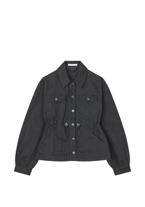 Cecilie Bahnsen Candida drawstring-waist denim jacket - Black