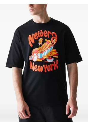NEW ERA CAP hotdog graphic-print oversized T-shirt - Black