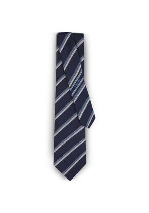 Ferragamo regimental-jacquard silk tie - Blue