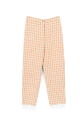 CHANEL Pre-Owned houndstooth tweed trousers - Neutrals
