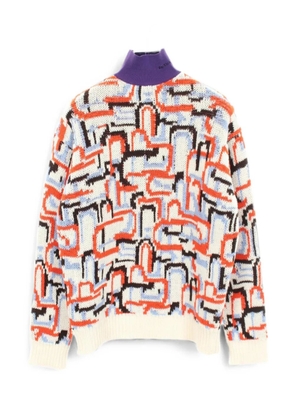 Prada Pre-Owned 10s geometric-motif sweater - White