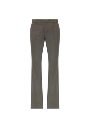 The Attico pressed-crease flared trousers - Grey