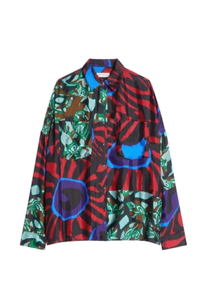 DRIES VAN NOTEN viscose cocoon shirt - Red