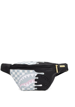 Sprayground checkered shark-motif belt bag - Black