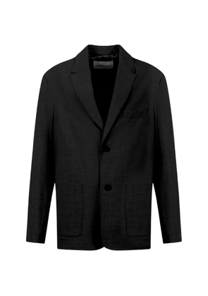 AMARANTO single-breasted notched-lapels blazer - Black