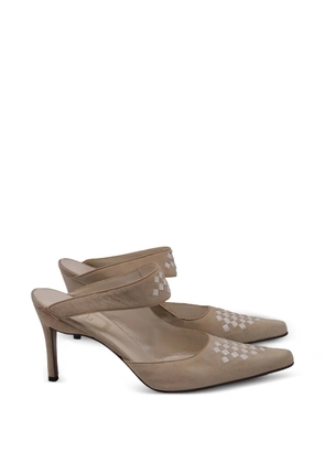 Christian Dior Pre-Owned 2010s woven pointed-toe sandals - Neutrals