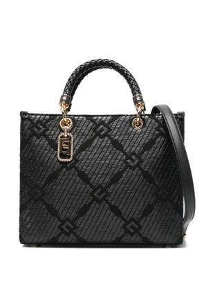 Elisabetta Franchi patterned-jacquard tote bag - Black