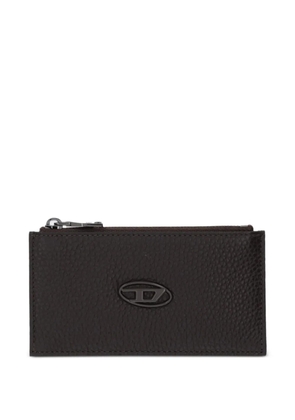 Diesel logo-plaque zip-fastening wallet - Brown