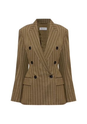 Max Mara pinstripe double-breasted blazer - Green