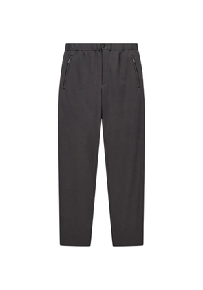 Emporio Armani elasticated-waistband straight-leg trousers - Grey