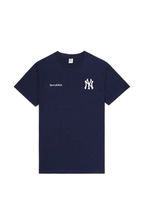 Sporty & Rich crew-neck logo-detail T-shirt - Blue