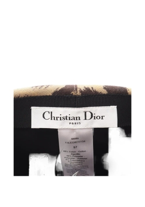 Christian Dior Pre-Owned leopard-print cotton cap - Brown