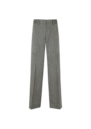 Forte Forte concealed-fastening straight-leg trousers - Black