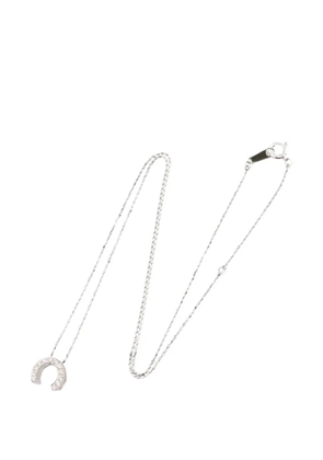 Celine Pre-Owned 2010s horseshoe-pendant diamond necklace - Silver