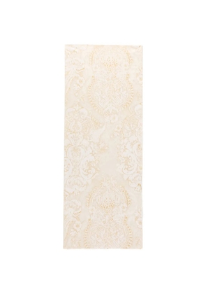 Roberto Cavalli baroque-print fringed scarf - Neutrals