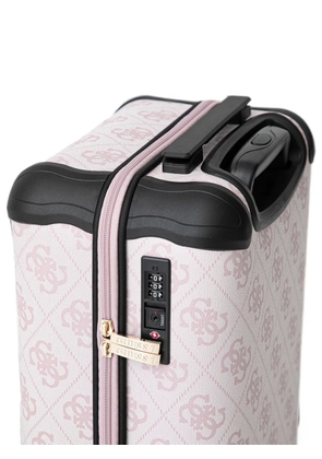 GUESS USA Berta monogram-print logo-plaque suitcase - White