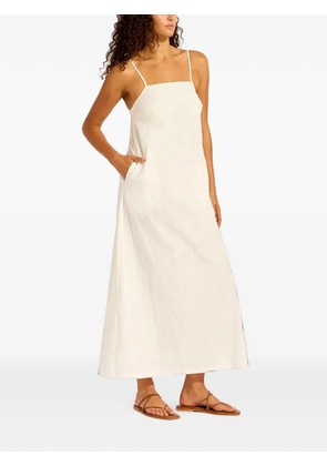 Seafolly embroidered spaghetti-strap maxi dress - White
