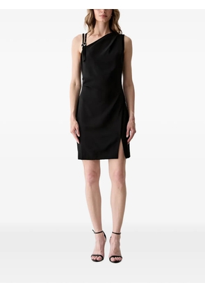 GUESS USA mini buckle-detail asymmetric-neck dress - Black