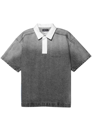 Purple Brand logo-embossed cotton polo shirt - Grey