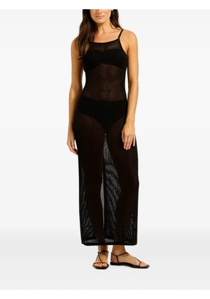 Seafolly crochet-knit beach maxi dress - Black