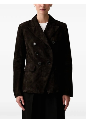Joop! double-breasted suede jacket - Brown