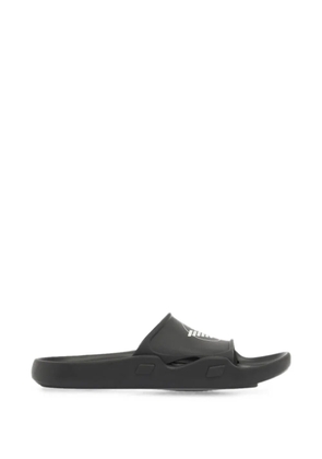 Emporio Armani logo-print slip-on sandals - Black