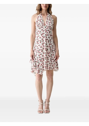 GUESS USA cherry-print handkerchief-hem mini dress - White