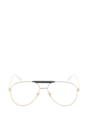 Gucci Pre-Owned 2020s pilot-frame glasses - Gold