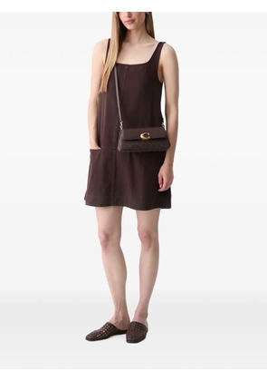 Marc O'Polo square-neck mini dress - Brown