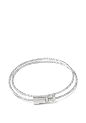 GUESS USA crystal-embellished twisted-wire bracelet - Silver