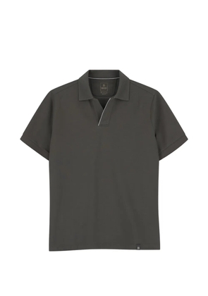 Boggi Milano polo in stretch cotton blend piqué Cool Jade-Fresh - Grey
