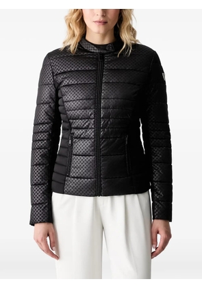 GUESS USA quilted logo-patch puffer jacket - Black