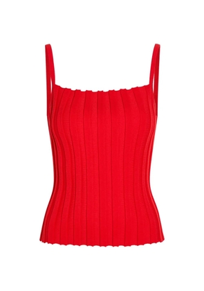STAUD ribbed-knit tank top - Red