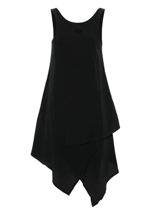 Y-3 layered asymmetric mini dress - Black
