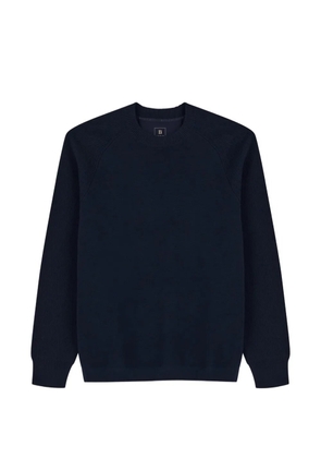 Boggi Milano crew-neck jumper in merino wool-blend WOOLTECH - Blue