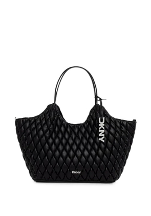 DKNY Paula quilted logo-tag tote bag - Black