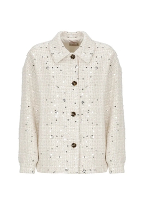 EMME sequin-embellished tweed jacket - Neutrals