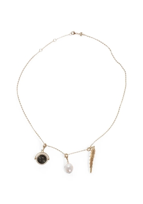 Tory Burch freshwater pearl and cubic necklace - Gold